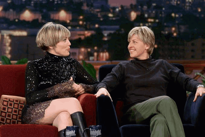 Cause We Were Naked In Bed Together Sharon Stone Put Ellen DeGeneres