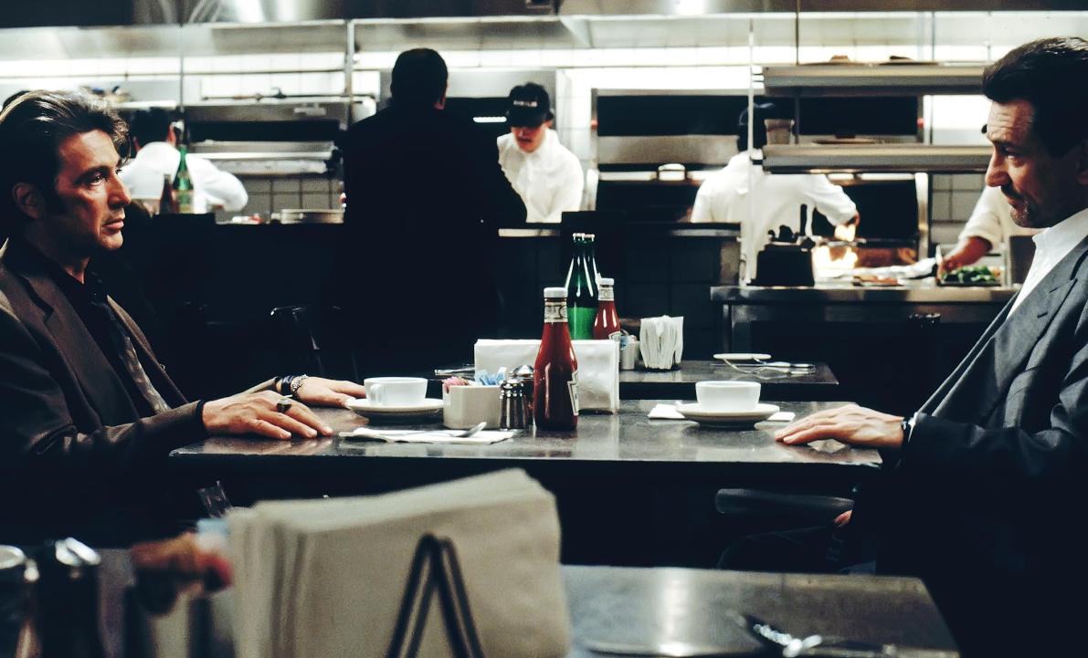 Robert De Niro and Al Pacino in Heat (1995)