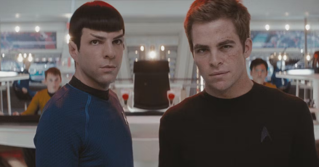 How to Watch Every Star Trek Show and Movie in Chronological Order 1 Spock and Captain Kirk looking into the camera in the Star Trek movies