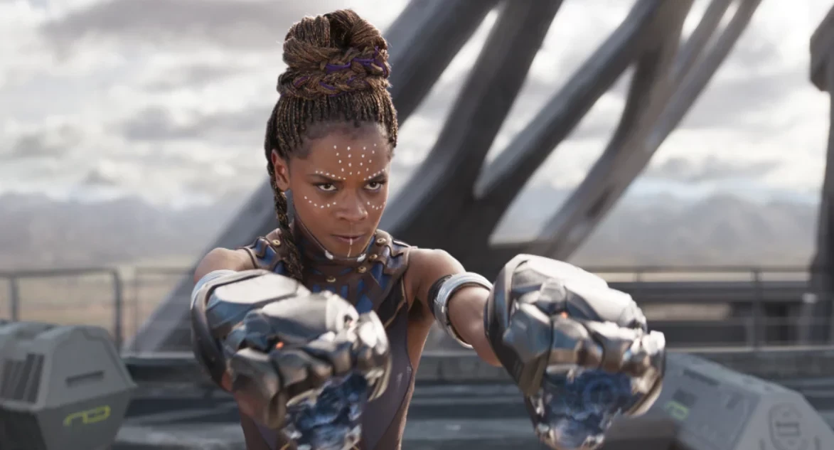 Letitia Wright as Shuri in Black Panther (2018).