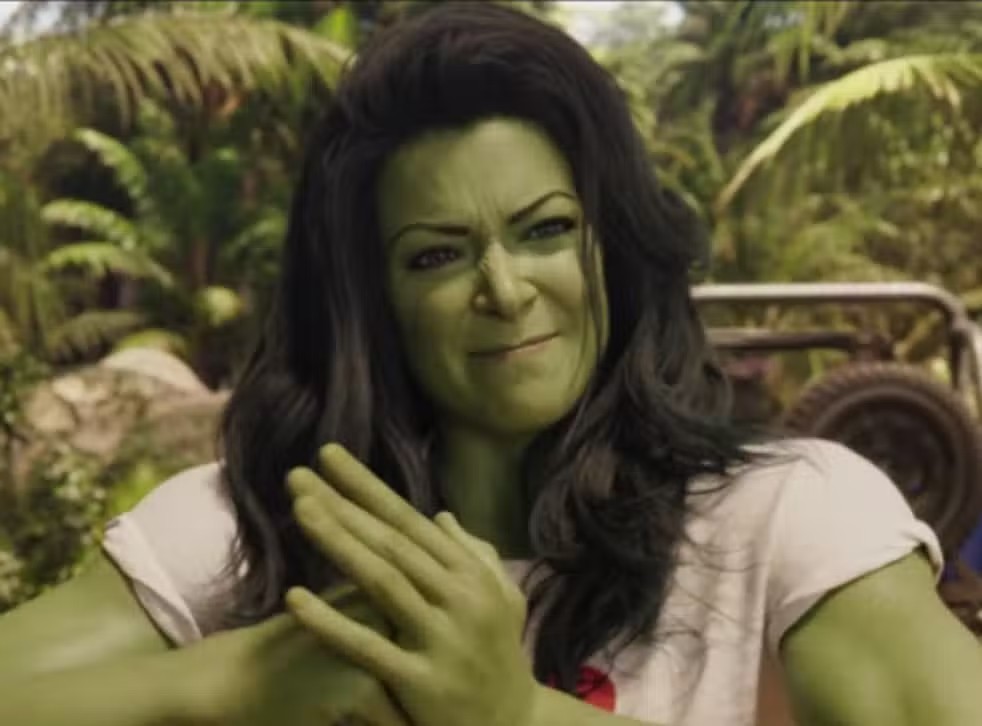 Tatiana Maslany as Jennifer Walters in She-Hulk: Attorney at Law (2022).