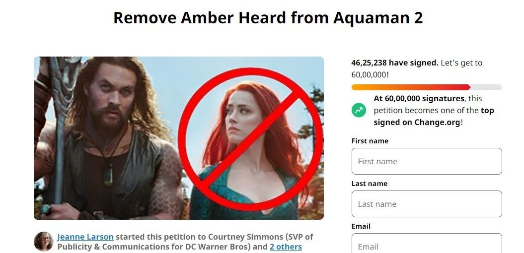 Remove Amber Heard From Aquaman 2