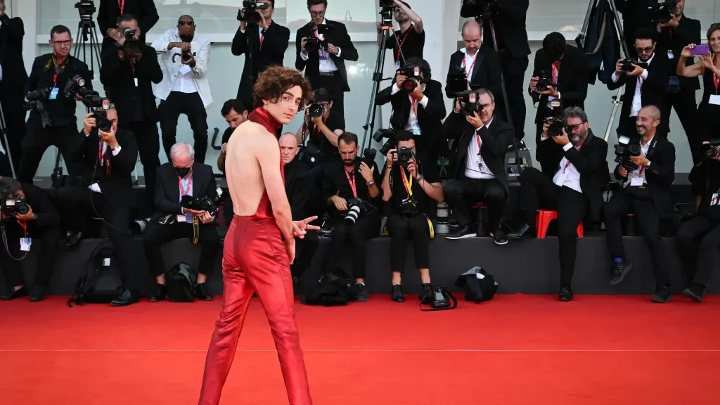 Timothee Chalameet at the Venice Film Festival