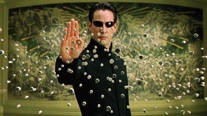 Reeves as Neo in The Matrix