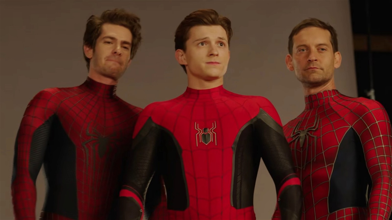 All the three iterations of Spider-Man in a single frame.