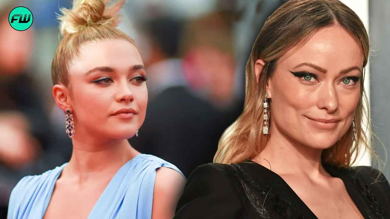 florence pugh not making eye contact with olivia wilde