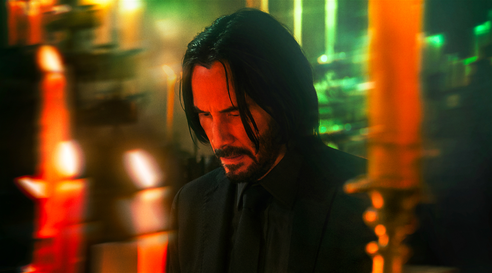 Keanu Reeves as seen in the trailer for John Wick 4.