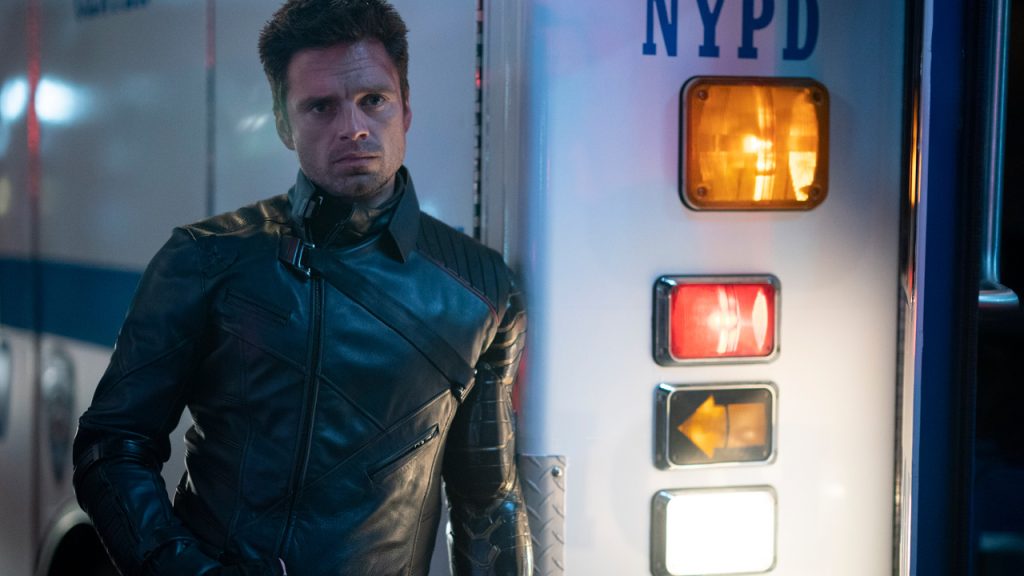 Bucky Barnes looks sadly in The Falcon and the Winter Soldier