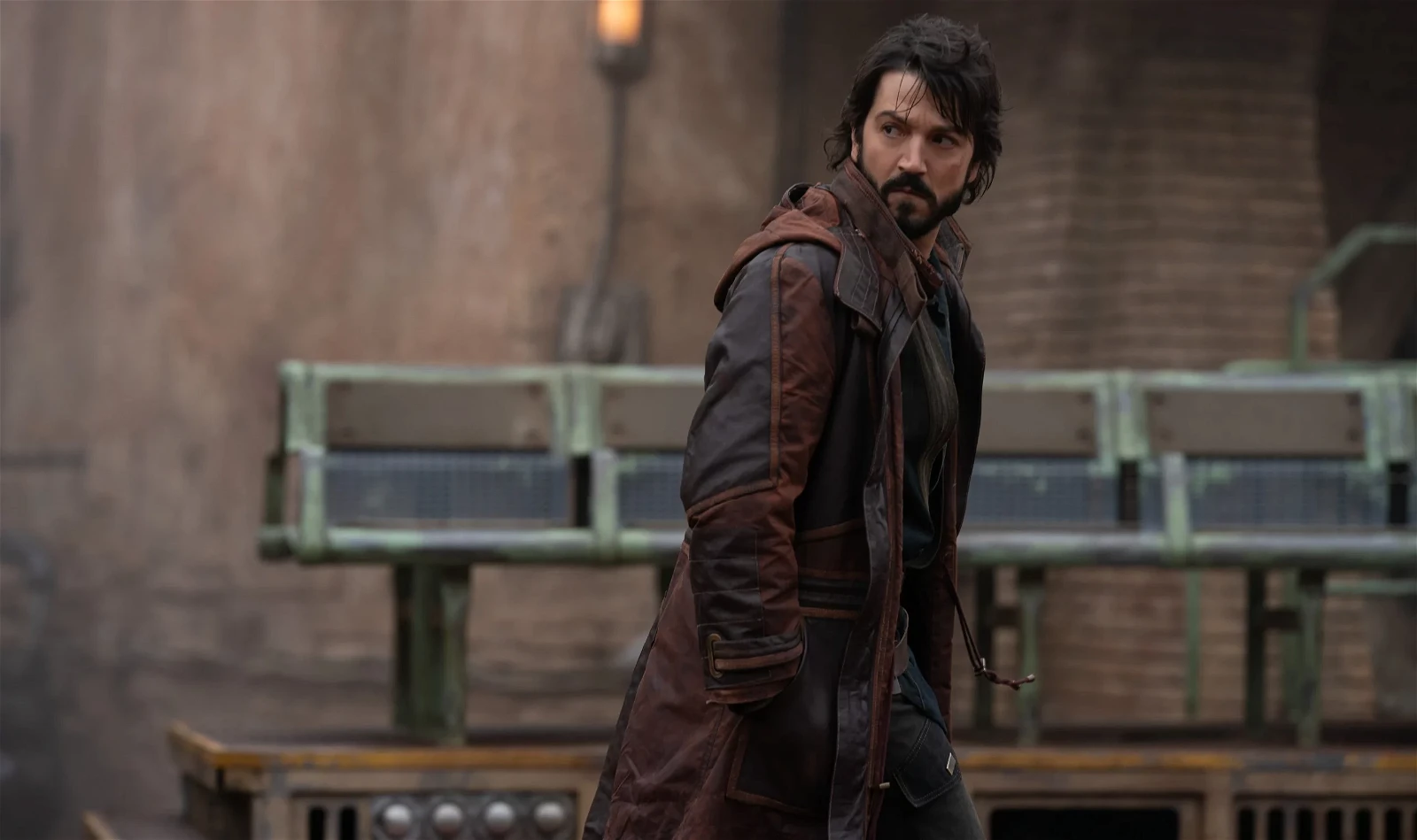 Diego Luna as Cassian Andor in the Star Wars universe.