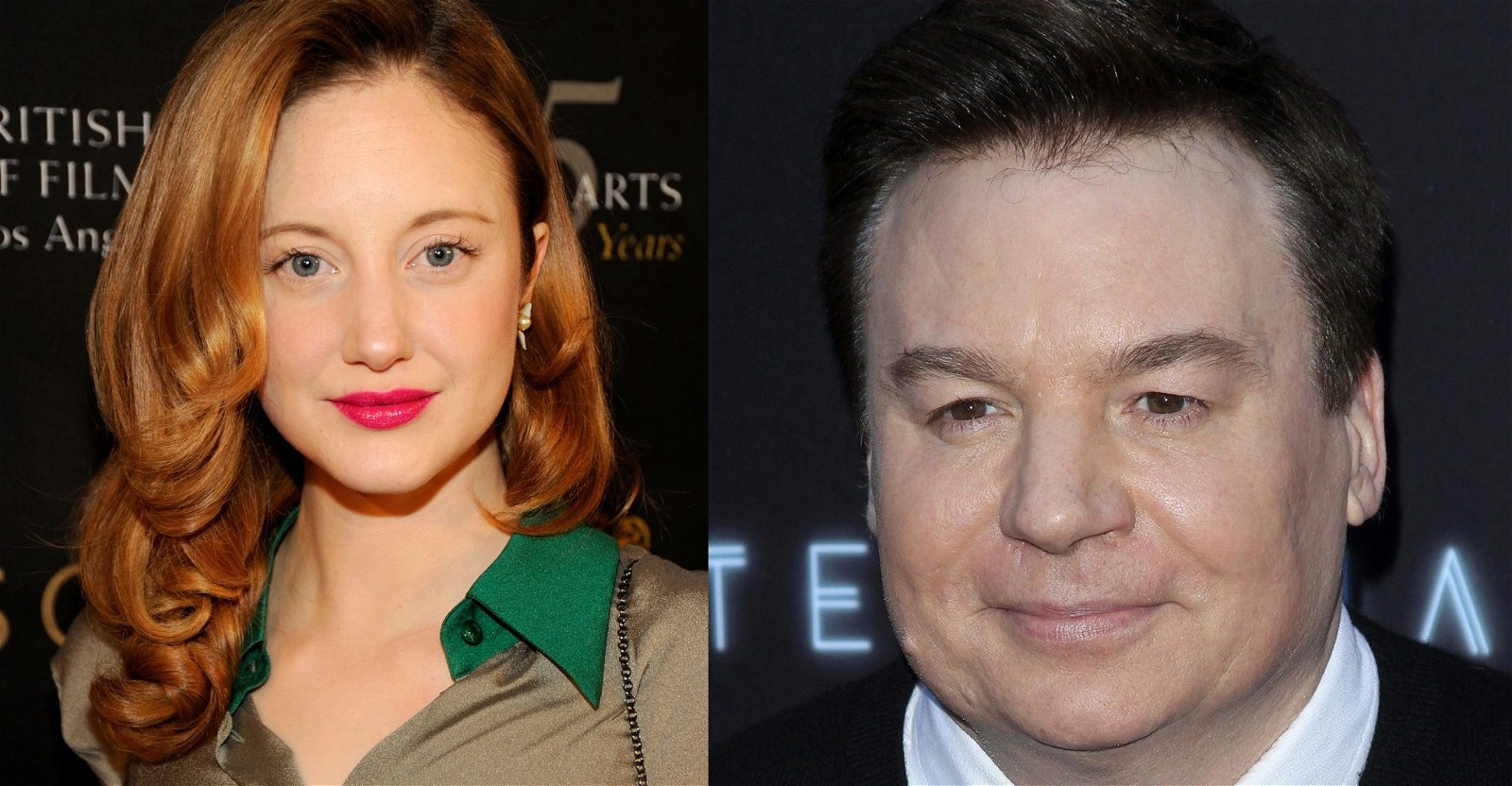 Andrea Riseborough and Mike Myers