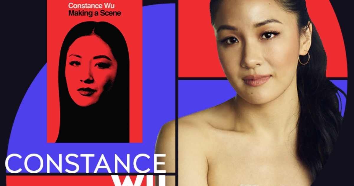 Constance Wu with her book making a scene