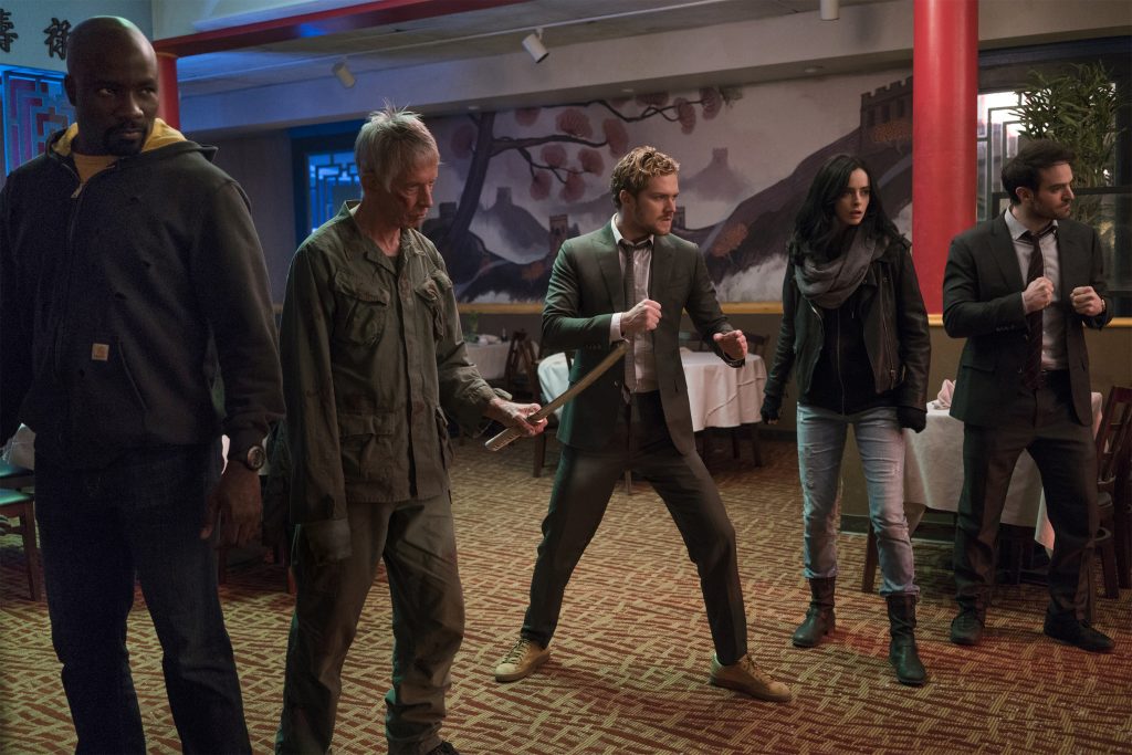 Finn Jones' Iron Fist in The Defenders (2016-2018).