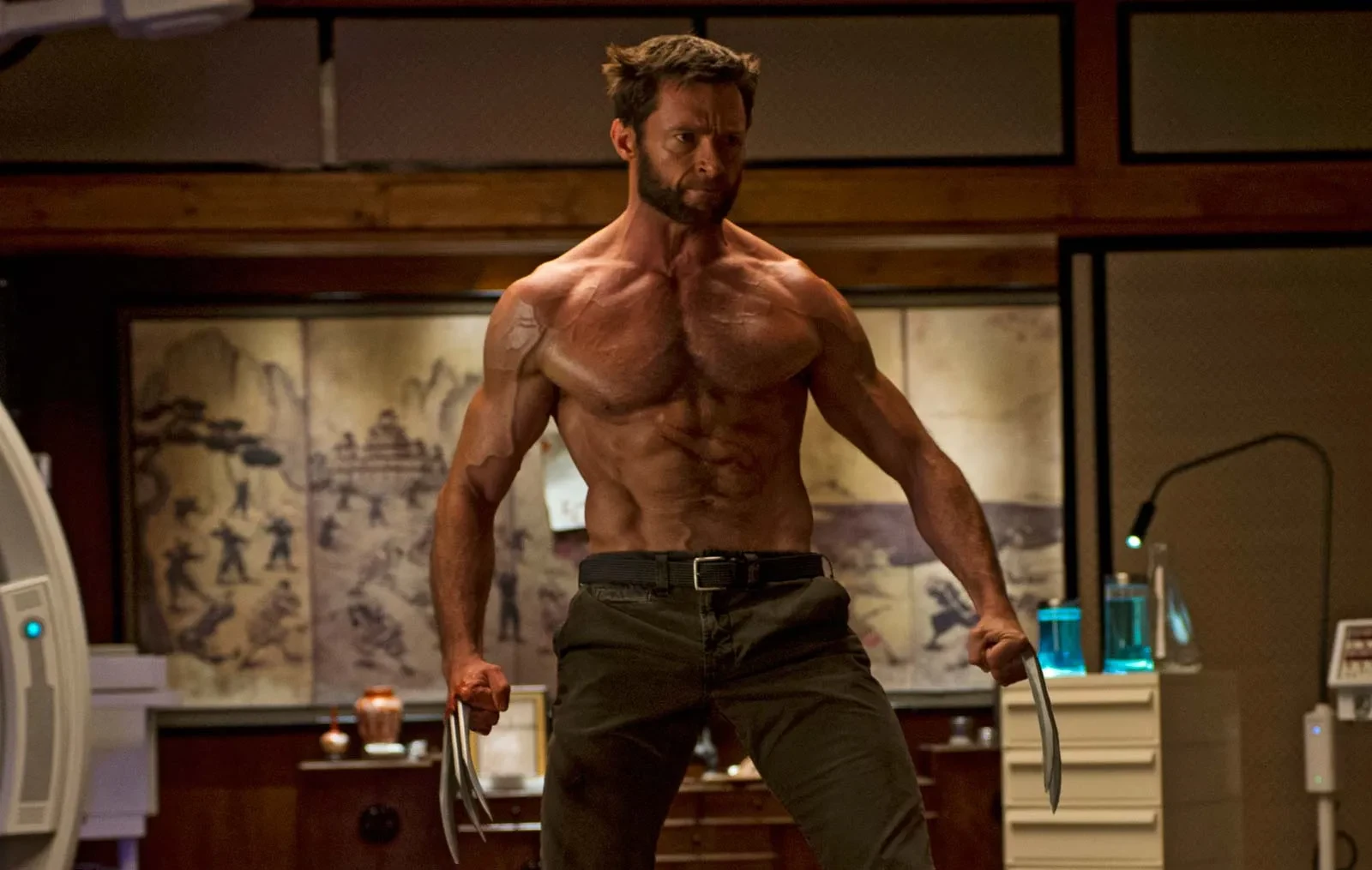 Hugh Jackman as Wolverine in the X-Men franchise.