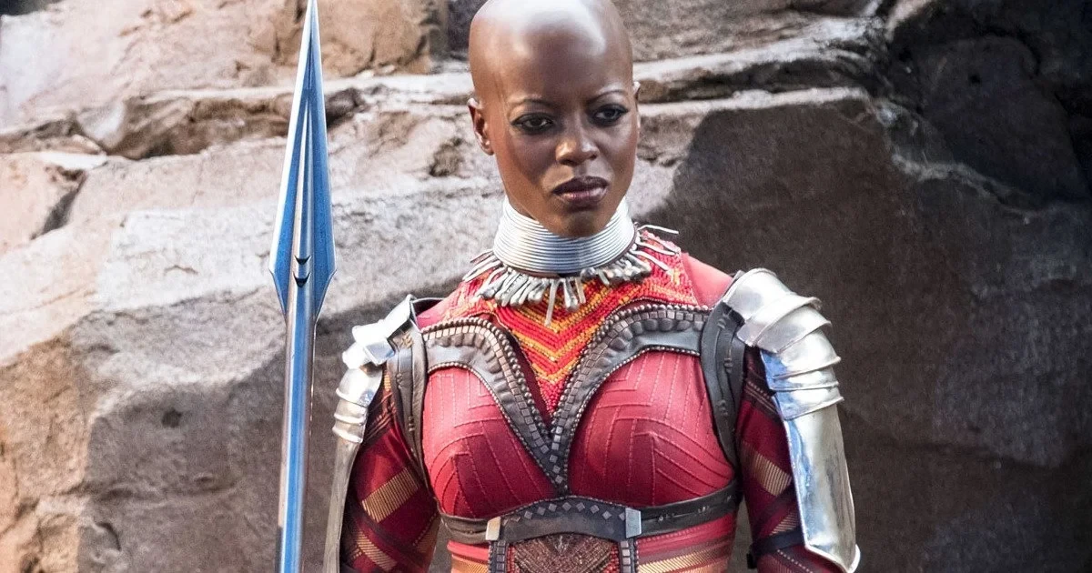 Florence Kasumba as Ayo in Black Panther (2018).