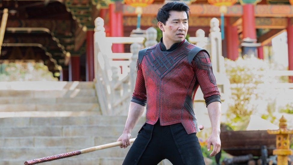 Simu Liu as Shang-Chi in Shang-Chi and The Legend of The Ten Rings (2021).