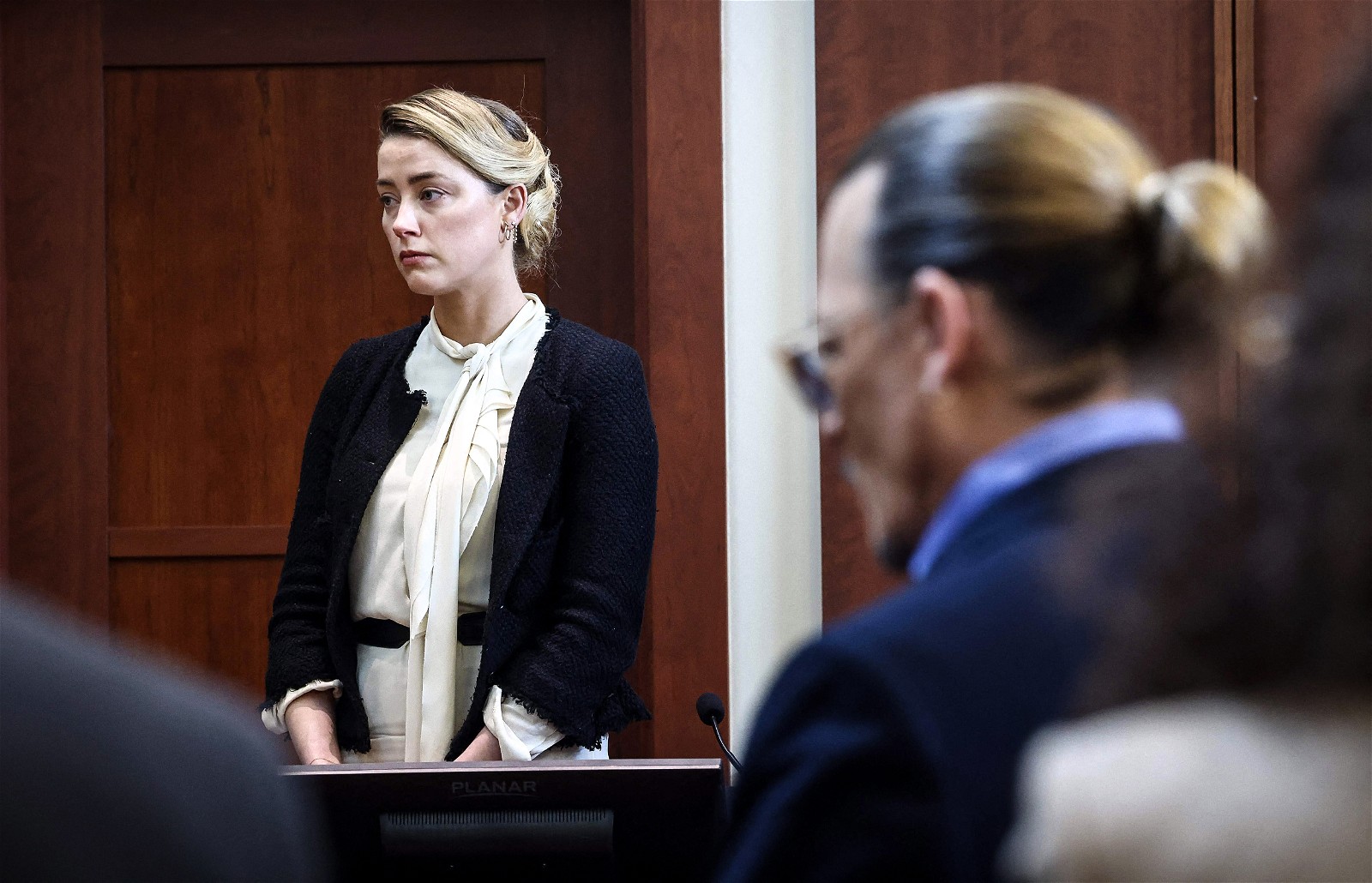Amber Heard during her trial with Johnny Depp.