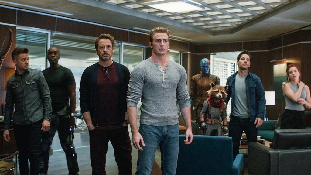 don cheadle, robert downey jr, bradley cooper, chris evans, scarlett johansson, jeremy renner, paul rudd, mark ruffalo, chris hemsworth, karen gillan in avengers endgame