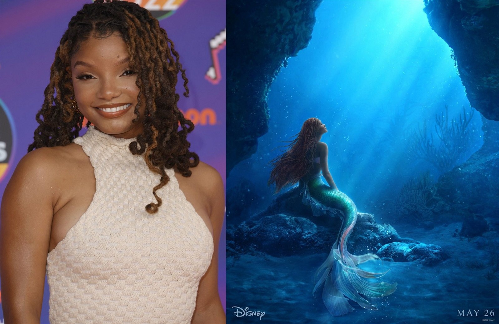 Halle Bailey as Ariel in the new poster for The Little Mermaid
