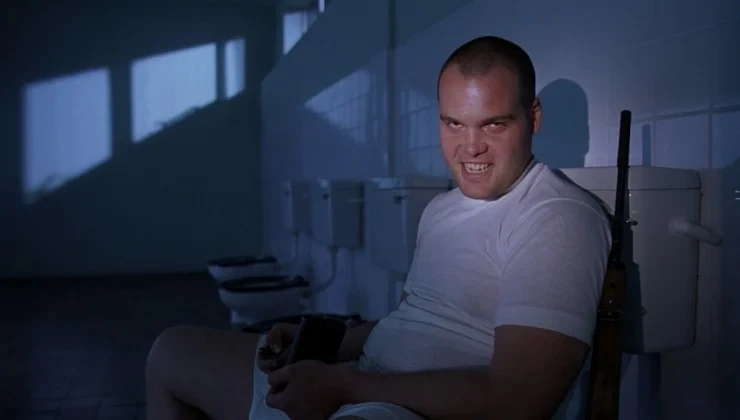 In a Still from Stanley Kubrick's Full Metal Jacket