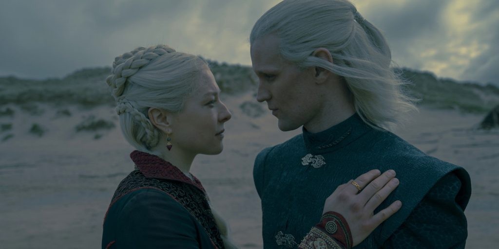 Emma D'Arcy and Matt Smith as Rhaenyra and Daemon Targaryen