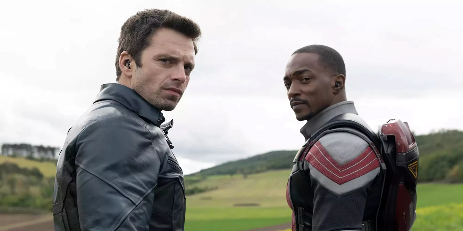 Sebastian Stan and Anthony Mackie in Marvel's Falcon and The Winter Soldier
