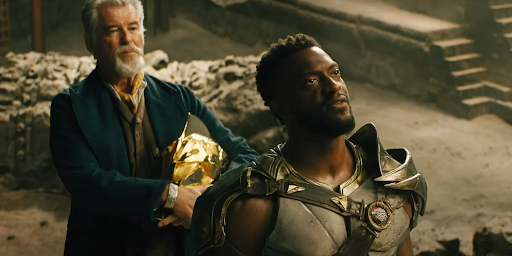 Pierce Brosnan as Doctor Fate/Kent Nelson and Aldis Hodge as Carter Hall/Hawkman