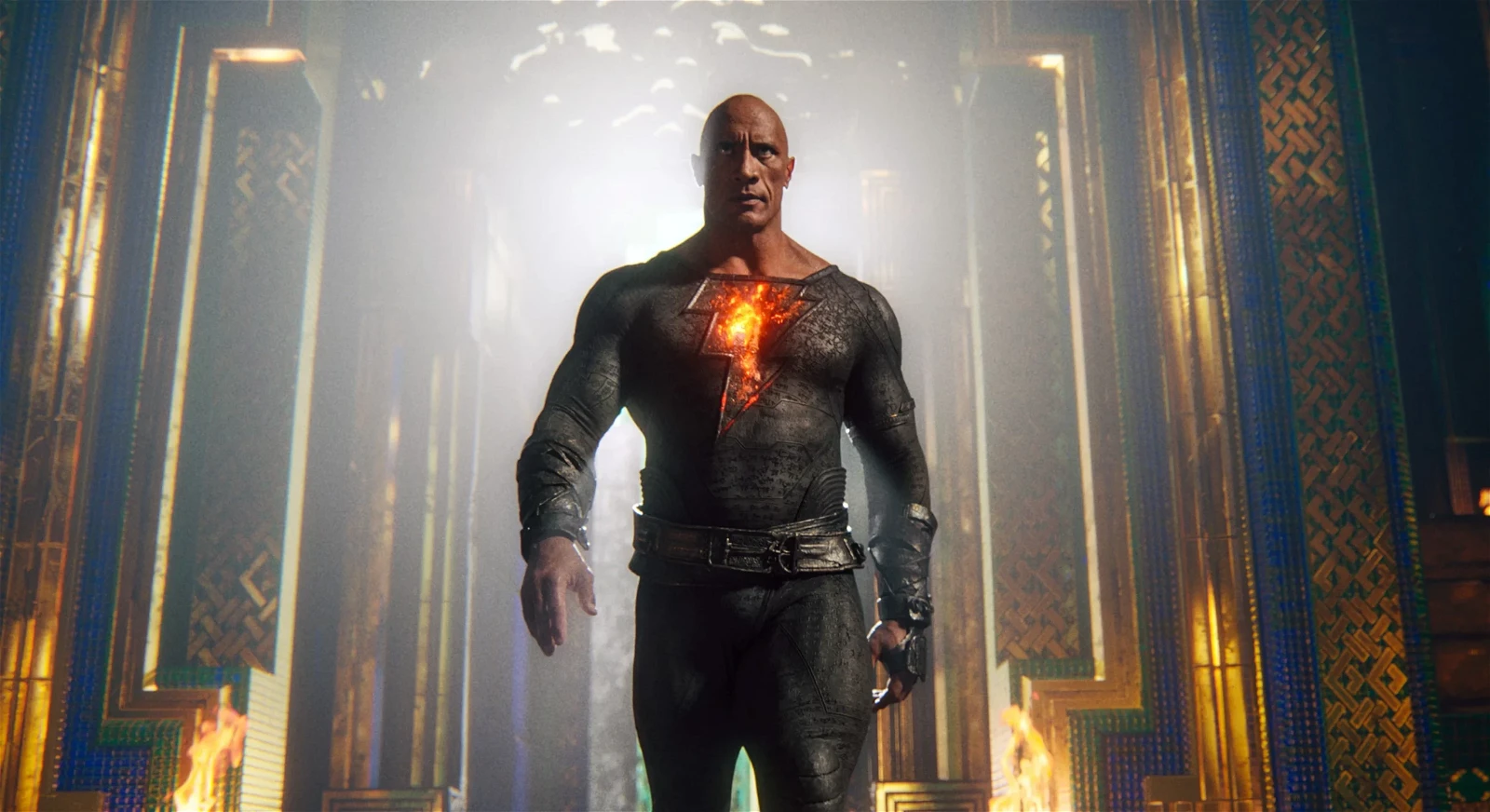 Dwayne "The Rock" Johnson in and as Black Adam (2022).