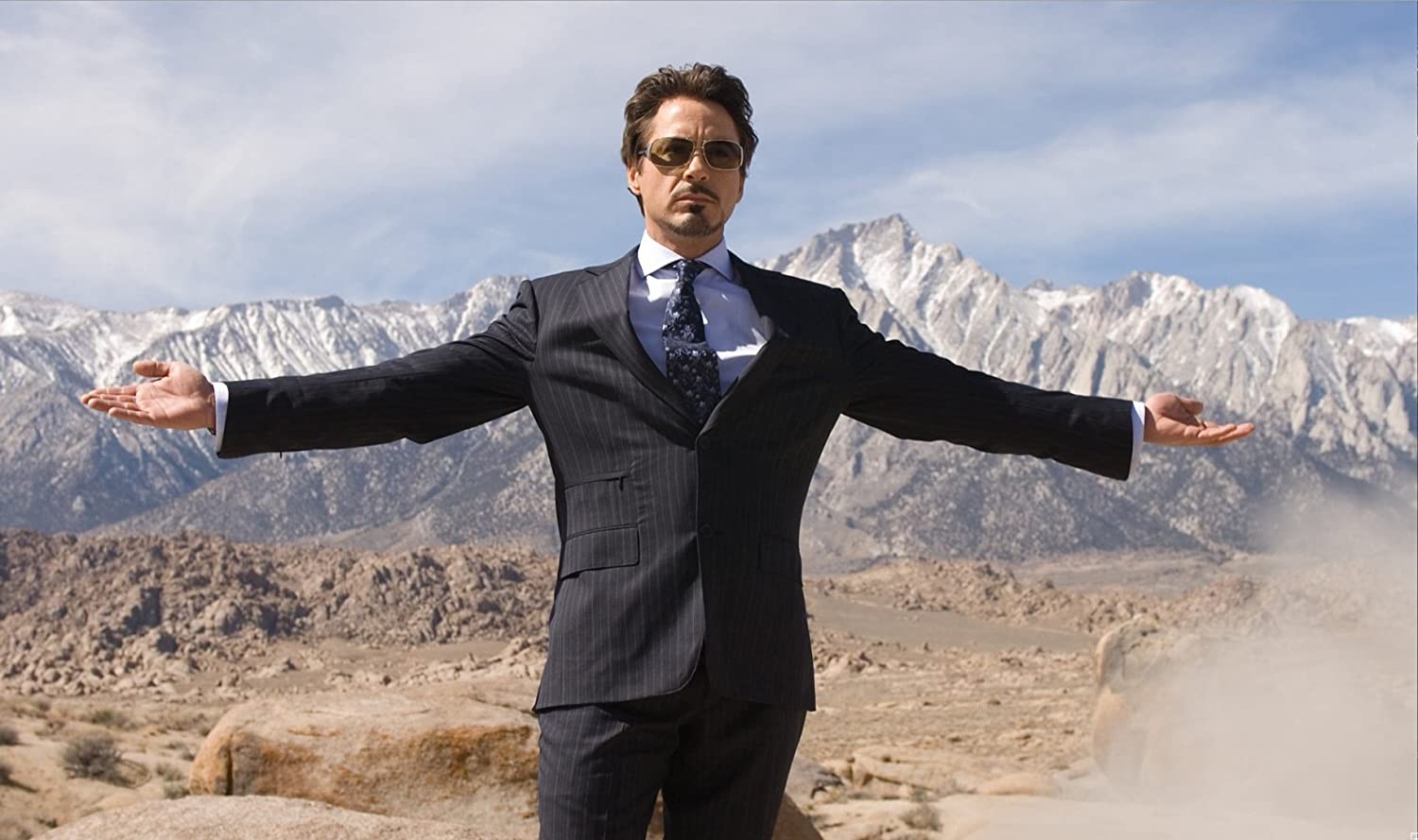 Robert Downey Jr. in and as Iron Man (2008).