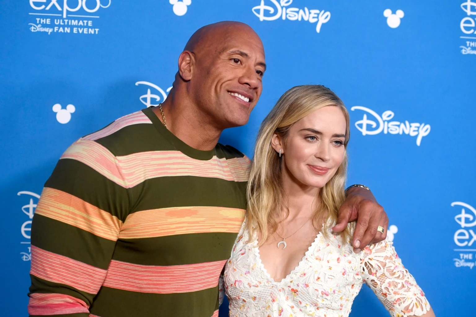 Dwayne Johnson and Emily Blunt