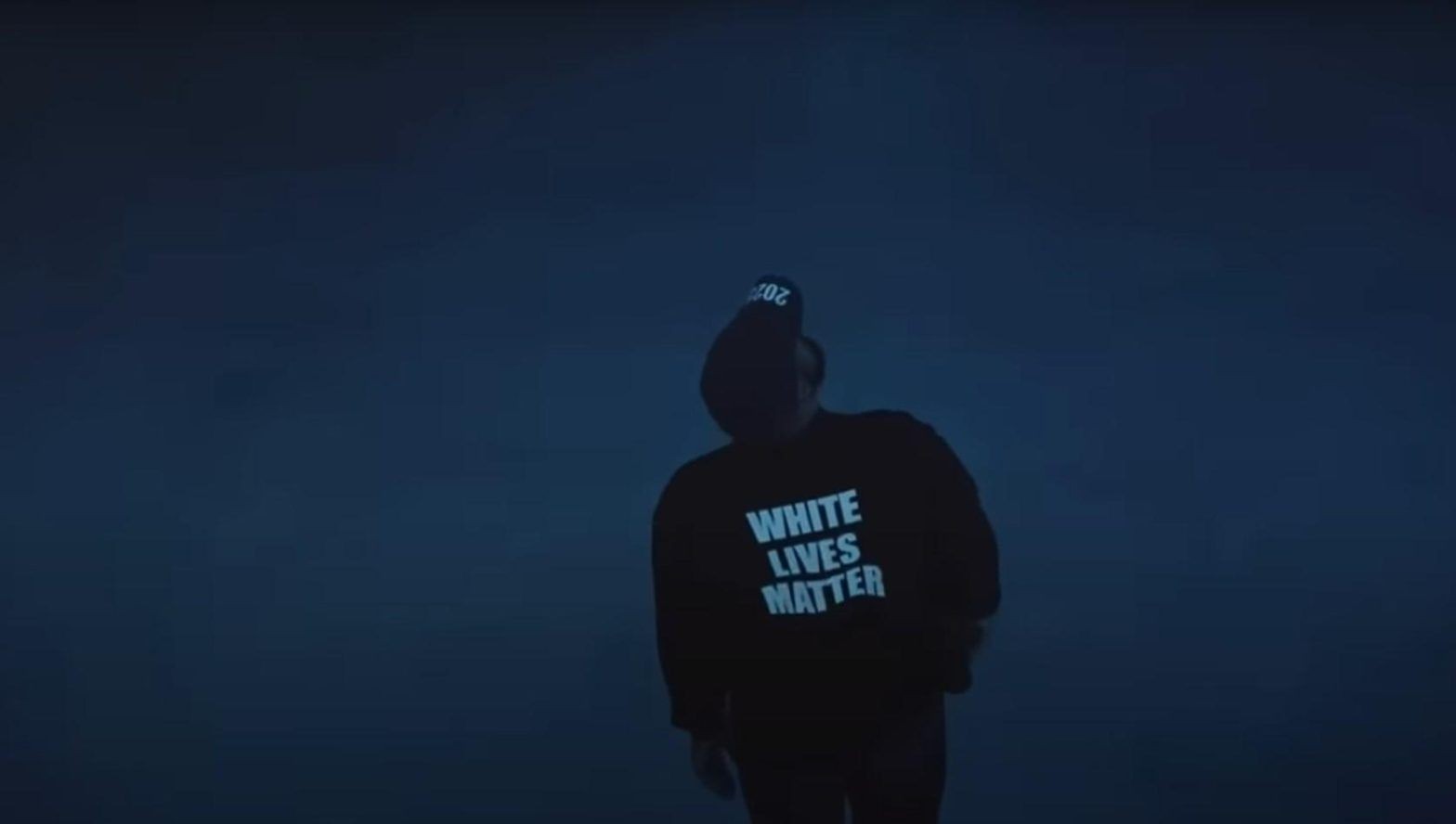 Kanye West appears in a White Lives Matter t-shirt at the Paris Fashion Week