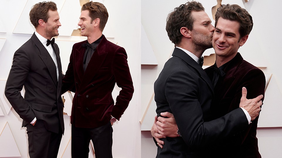 Jamie Dornan and Andrew Garfield at the 2022 Oscars