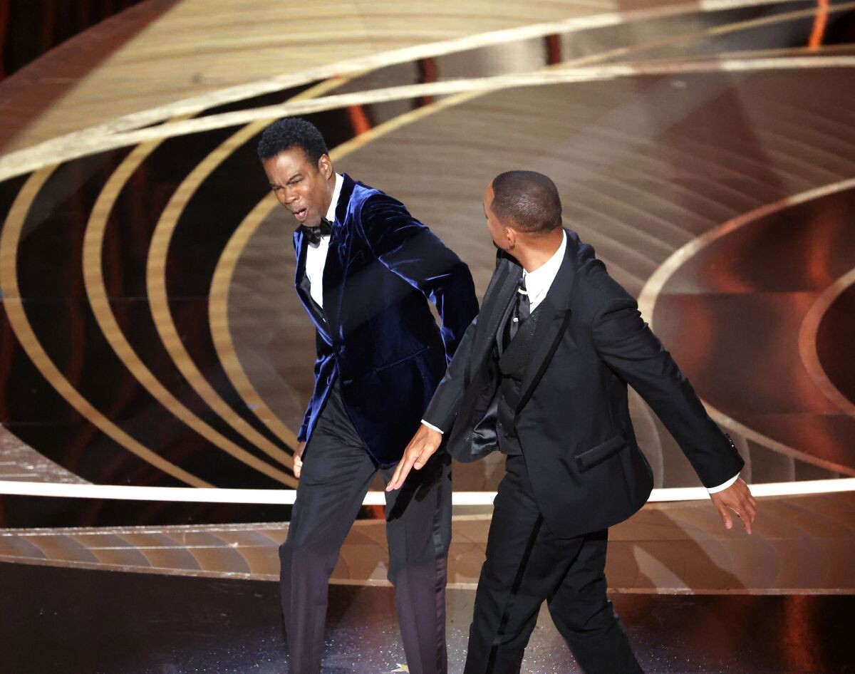Will Smith and Chris Rock during the Oscars.