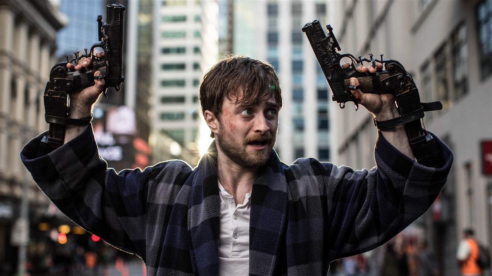 Daniel Radcliffe as Miles Cassonva in Guns Akimbo