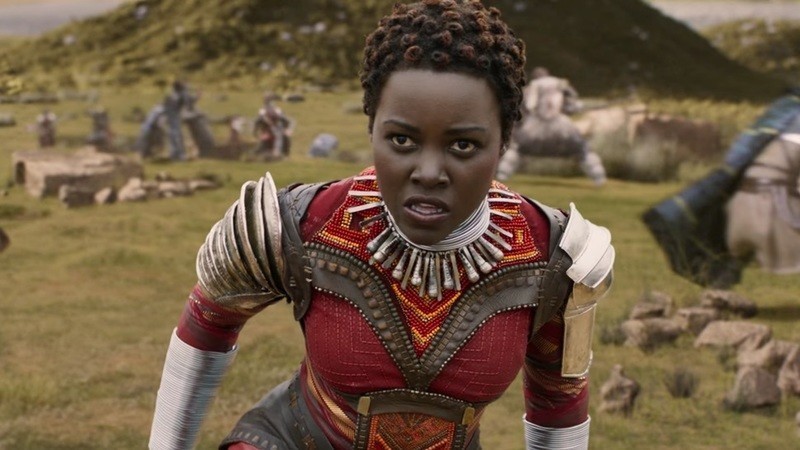 Lupita Nyong'o as Nakia in Black Panther (2018).