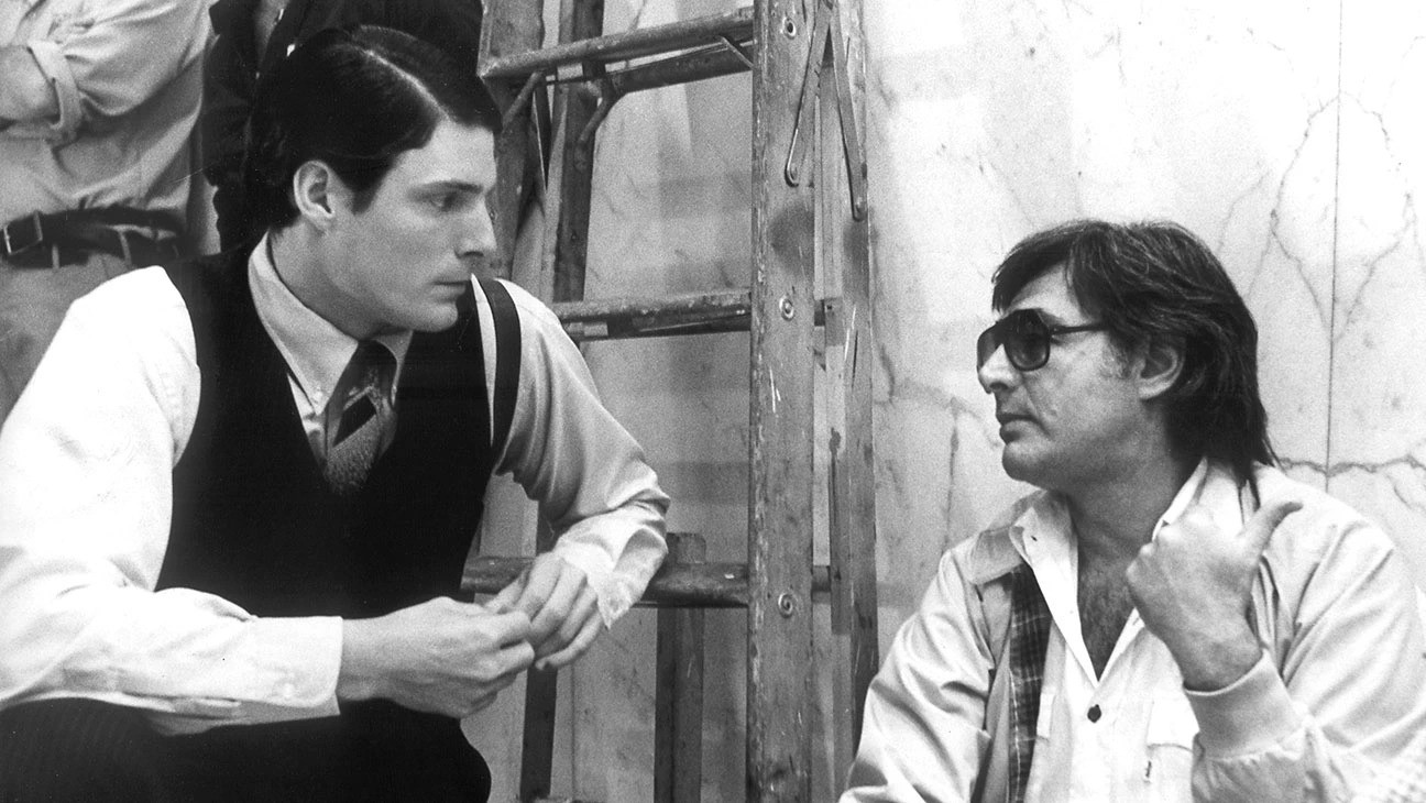 Superman actor Christopher Reeve with Richard Donner (director)