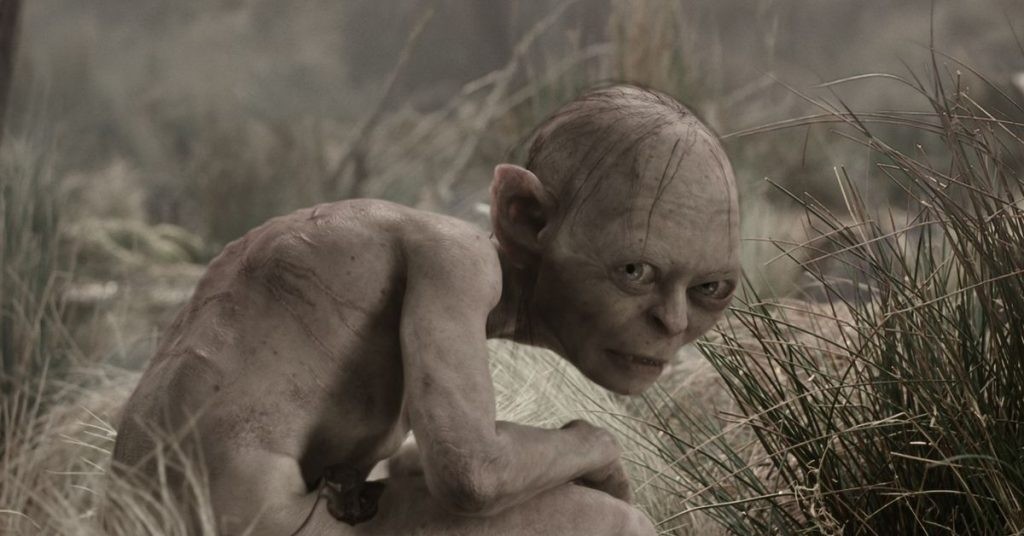 Andy Serkis as Gollum in The Lord of the Rings.