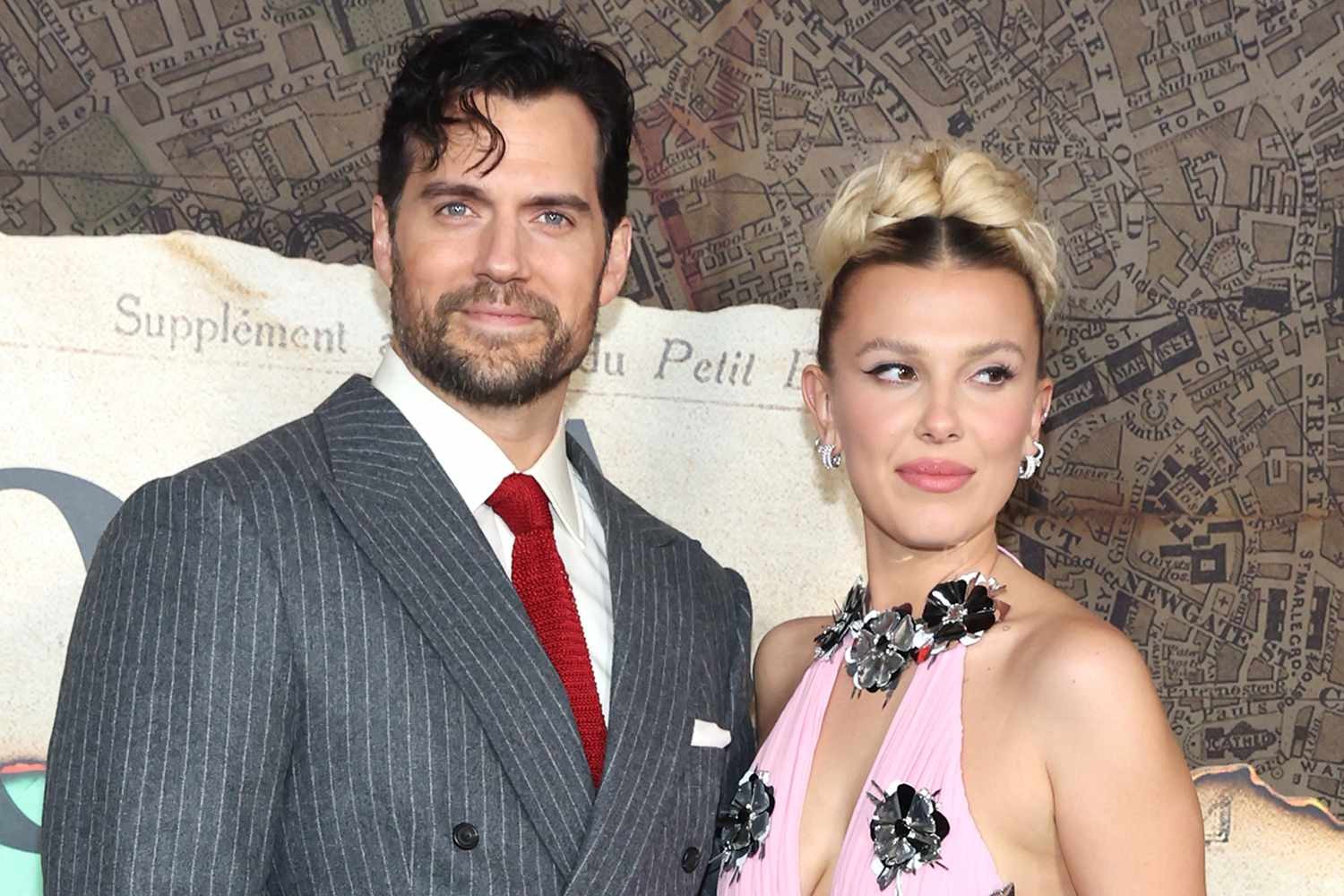 Henry Cavill and Millie Bobby Brown.