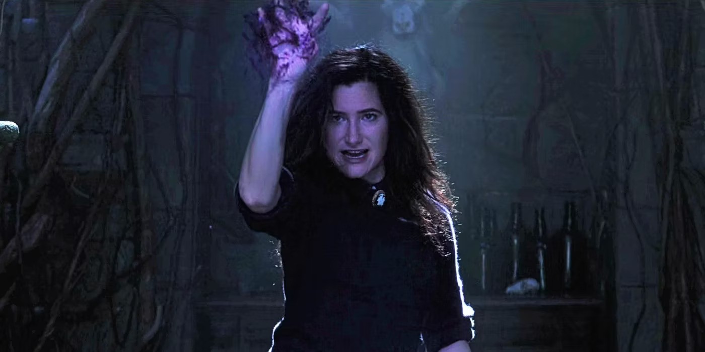 Kathryn Hahn stars as the Purple Witch in WandaVision