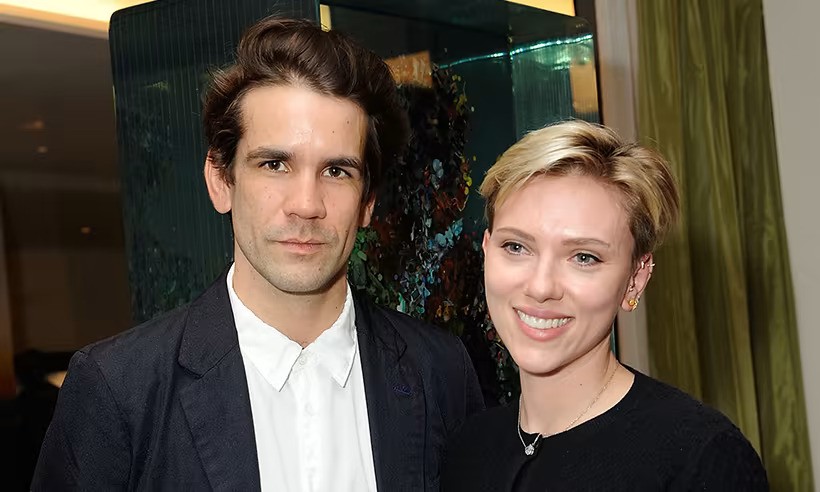 Scarlett Johansson with ex-husband Romain Dauriac