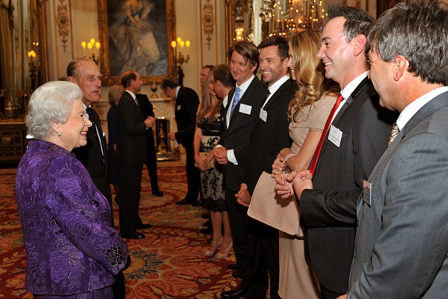 Queen Elizabeth meeting Australian celebrities