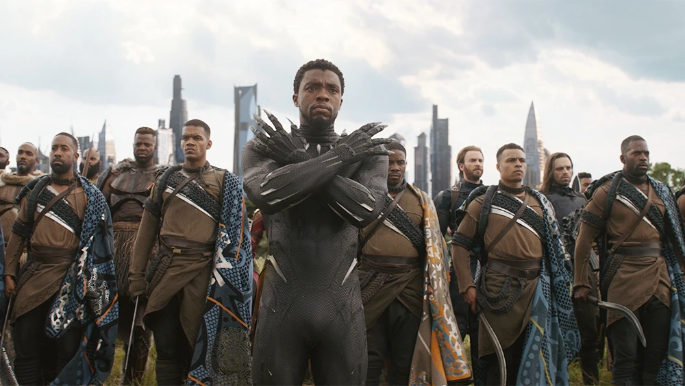 Chadwick Boseman as Black Panther.