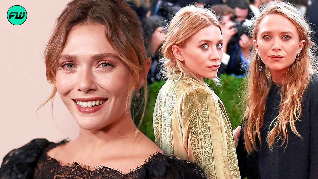 Elizabeth Olsen with her sisters Mary-Kate and Ashley Olsen
