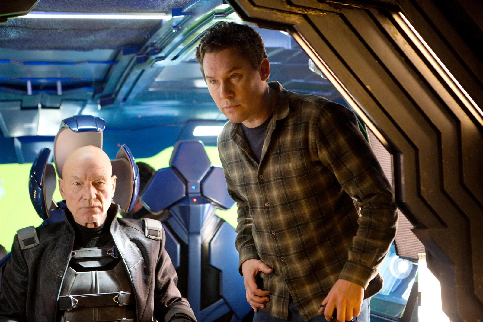 Bryan Singer with X-Men actor Sir Patrick Stewart