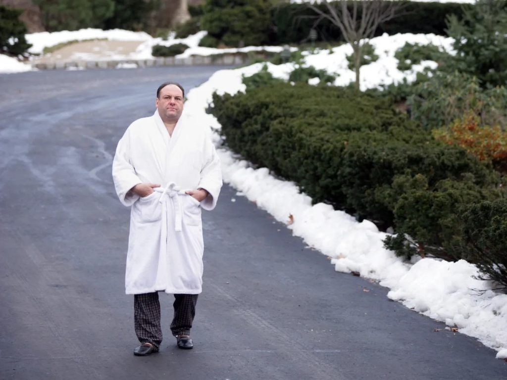 James Gandolfini as Tony Soprano from a scene in The Sopranos
