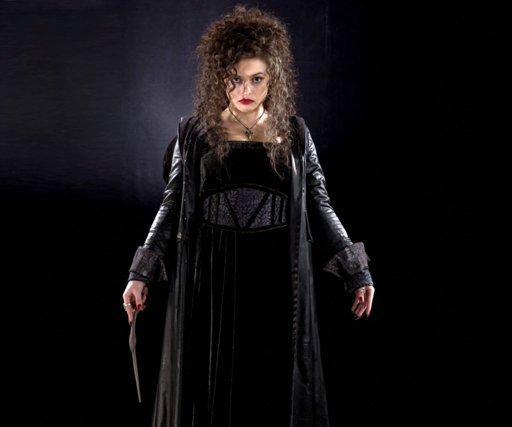 Helena Bonham Carter dressed as Bellatrix 