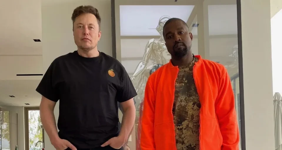 Elon Musk with Kanye West