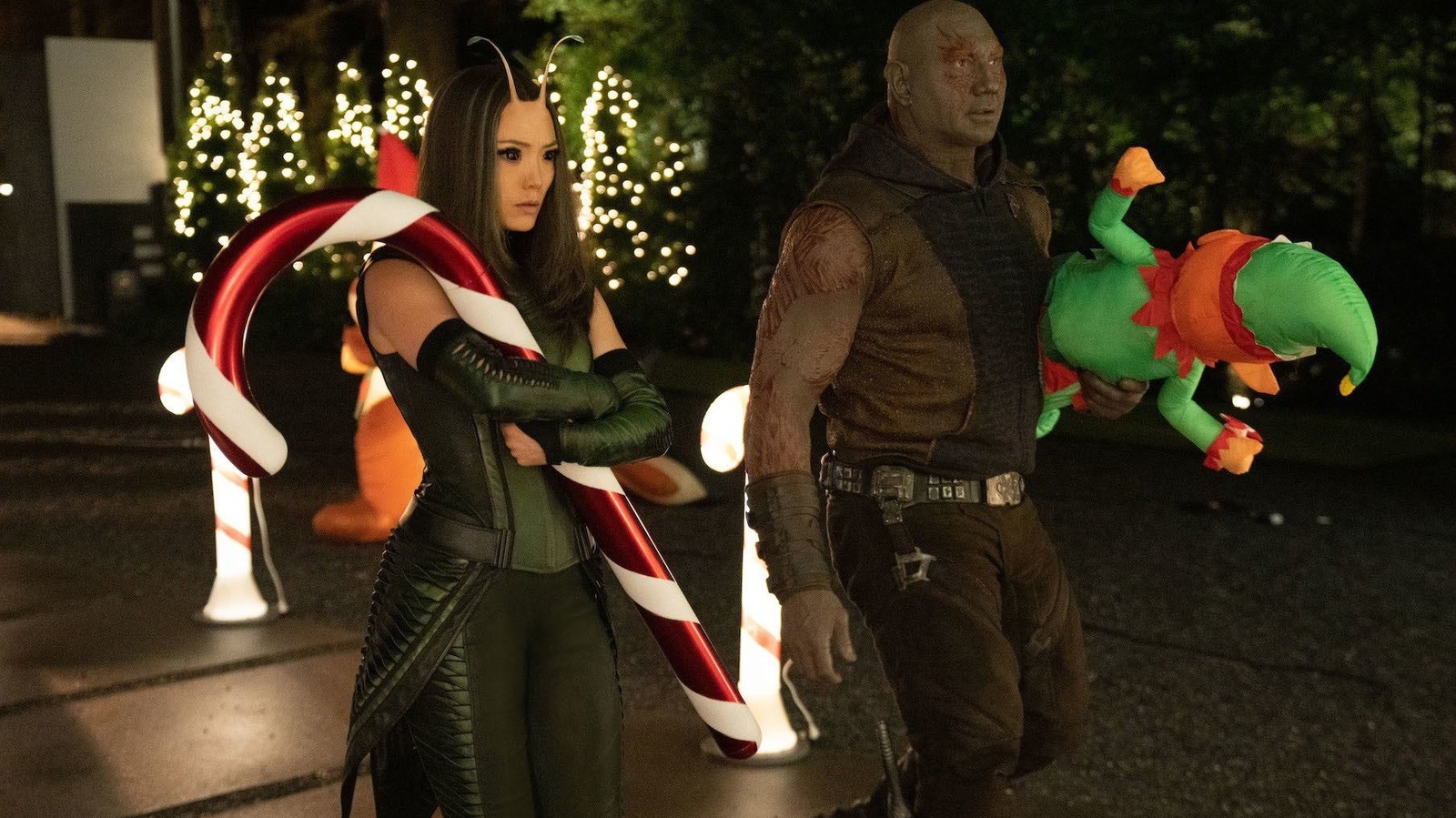 Drax and Mantis in Guardians of the Galaxy Holiday Special.