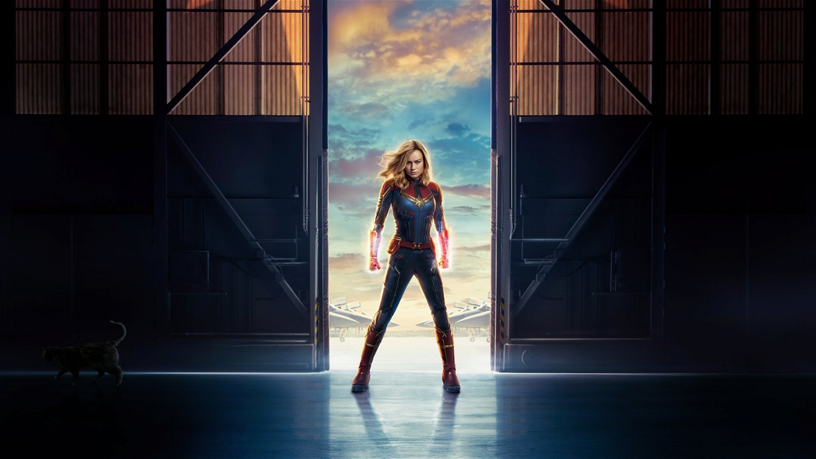 Brie Larson as Captain Marvel in the MCU.