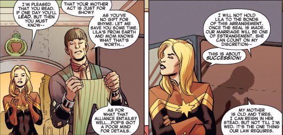 Prince Yan and Captain Marvel in the comics