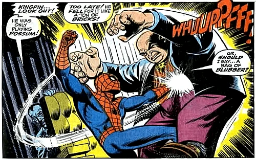 Spider-Man and Kingpin in comics